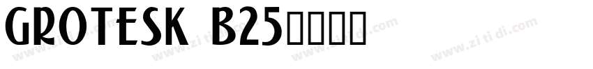 grotesk b25字体转换